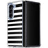 White and Black Stripes Galaxy Z Fold5 5G Clear Case