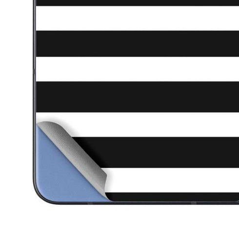White and Black Stripes Galaxy Z Fold5 5G Skin