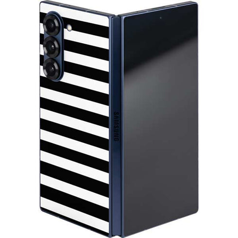 White and Black Stripes Galaxy Z Fold6 Skin