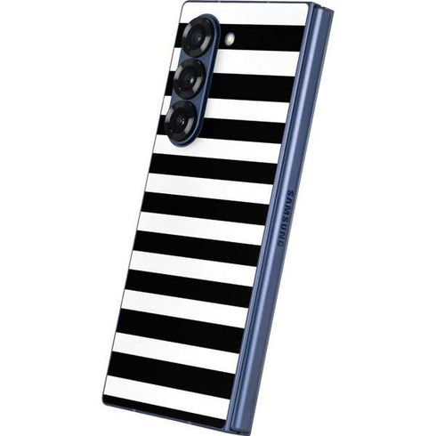 White and Black Stripes Galaxy Z Fold6 Skin