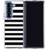 White and Black Stripes Galaxy Z Fold7 Clear Case