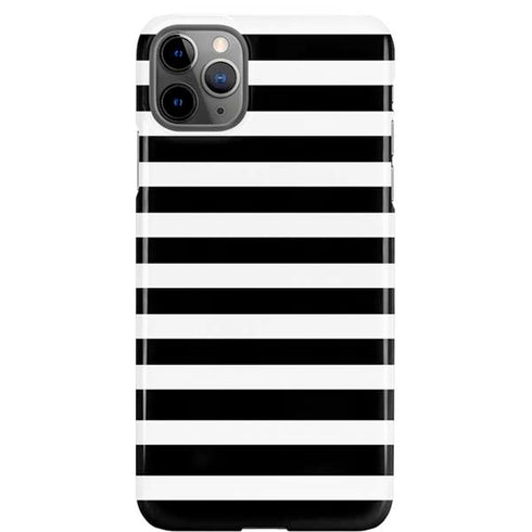 White and Black Stripes iPhone Cases