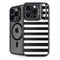 White and Black Stripes iPhone 13 Pro Max Kickstand Case