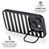 White and Black Stripes iPhone 14 Kickstand Case
