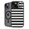 White and Black Stripes iPhone 14 Plus Kickstand Case