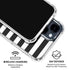 White and Black Stripes iPhone 15 Clear Case