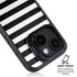White and Black Stripes iPhone 15 Plus Kickstand Case