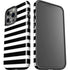 White and Black Stripes iPhone 15 Pro Impact Case
