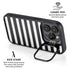 White and Black Stripes iPhone 15 Pro Max Kickstand Case
