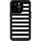 White and Black Stripes iPhone 15 Pro Waterproof Case