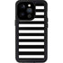 White and Black Stripes iPhone 15 Pro Waterproof Case