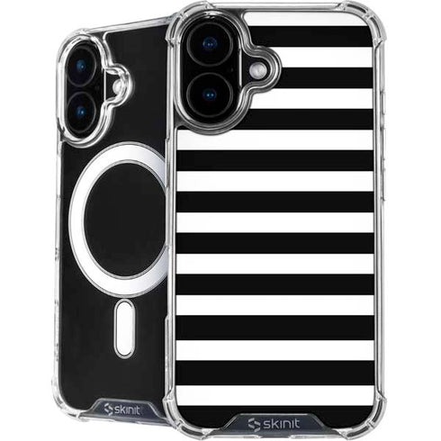 White and Black Stripes iPhone 16 MagSafe Case