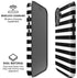 White and Black Stripes iPhone 16 Magsafe Impact Case