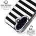 White and Black Stripes iPhone 16 Plus Clear Case