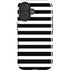 White and Black Stripes iPhone 16 Plus Impact Case