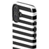 White and Black Stripes iPhone 16 Plus Impact Case