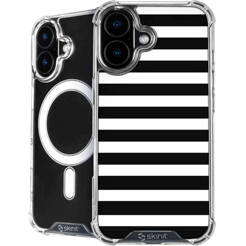 White and Black Stripes iPhone 16 Plus MagSafe Case