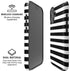 White and Black Stripes iPhone 16 Plus Magsafe Impact Case