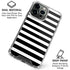White and Black Stripes iPhone 16 Pro Clear Case