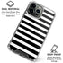 White and Black Stripes iPhone 16 Pro Max Clear Case