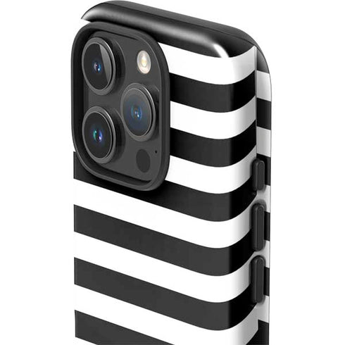 White and Black Stripes iPhone 16 Pro Max Impact Case