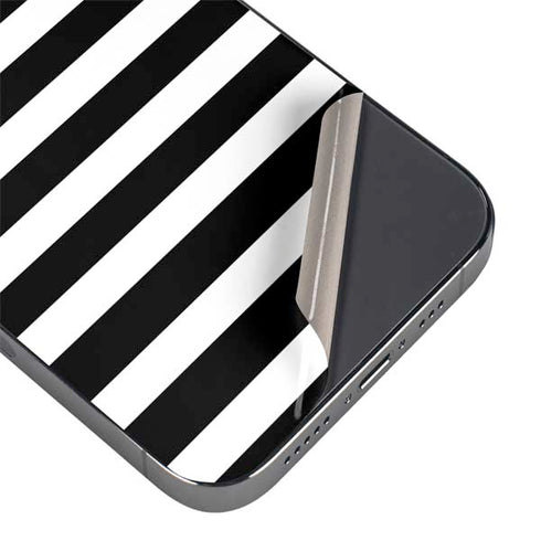 White and Black Stripes iPhone 16 Pro Max Skin