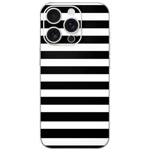 White and Black Stripes iPhone 16 Pro Skin