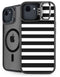 White and Black Stripes iPhone 16e Kickstand Case