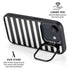 White and Black Stripes iPhone 16e Kickstand Case