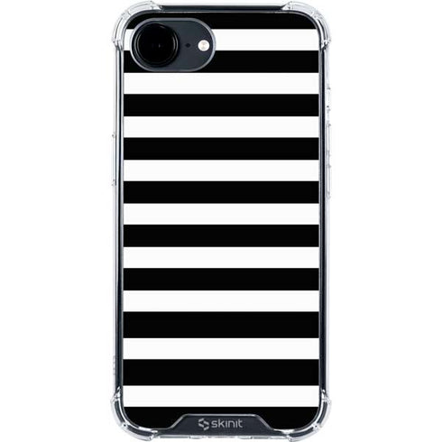 White and Black Stripes iPhone 16e Clear Case