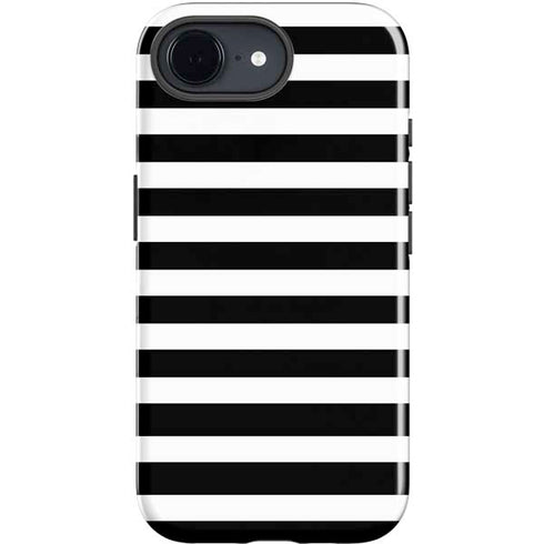 White and Black Stripes iPhone 16e Impact Case