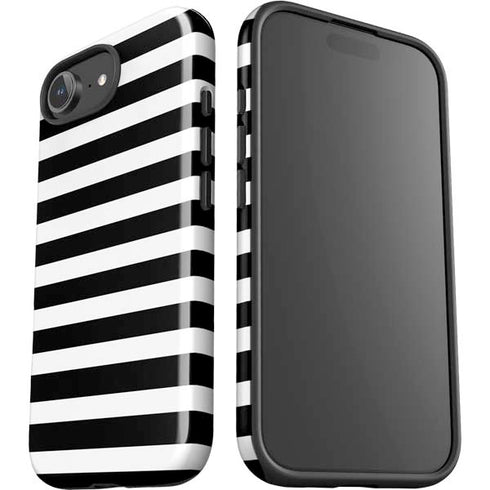 White and Black Stripes iPhone 16e Impact Case