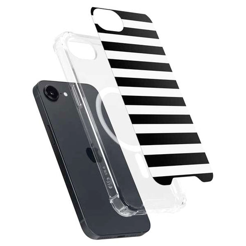 White and Black Stripes iPhone 16e MagSafe Case