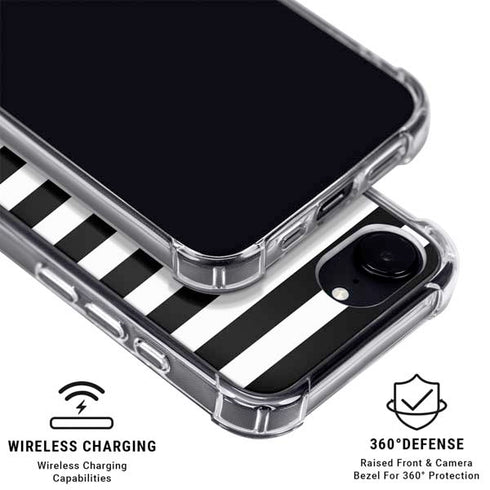 White and Black Stripes iPhone 16e MagSafe Case