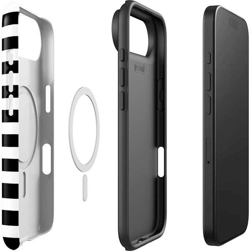 White and Black Stripes iPhone 17 Air Magsafe Impact Case