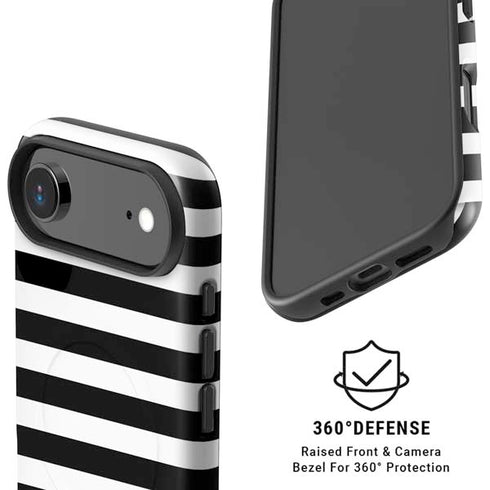 White and Black Stripes iPhone 17 Air Magsafe Impact Case