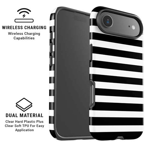 White and Black Stripes iPhone 17 Air Magsafe Impact Case