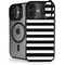 White and Black Stripes iPhone 17 Kickstand Case
