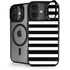 White and Black Stripes iPhone 17 Kickstand Case