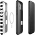 White and Black Stripes iPhone 17 Magsafe Impact Case