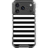 White and Black Stripes iPhone 17 Pro Clear Case