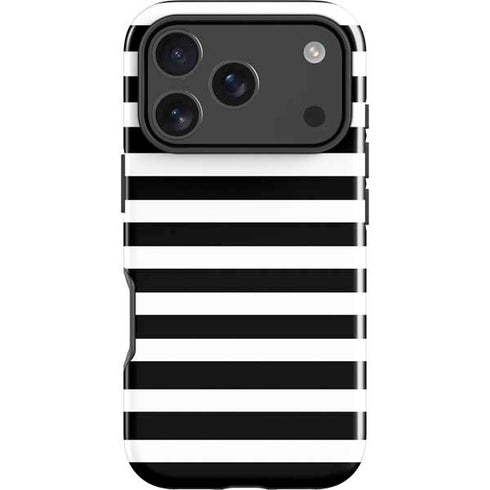 White and Black Stripes iPhone 17 Pro Impact Case