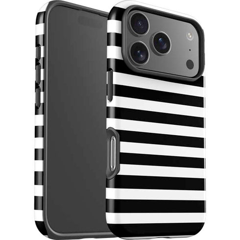 White and Black Stripes iPhone 17 Pro Impact Case