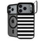 White and Black Stripes iPhone 17 Pro Max Kickstand Case