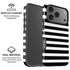 White and Black Stripes iPhone 17 Pro Max Magsafe Impact Case