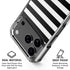White and Black Stripes iPhone 18 Pro Clear Case