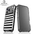 White and Black Stripes iPhone 18 Pro Clear Case