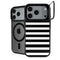 White and Black Stripes iPhone 18 Pro Kickstand Case