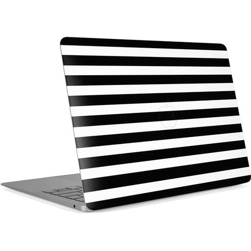 White and Black Stripes Apple MacBook Air Skin