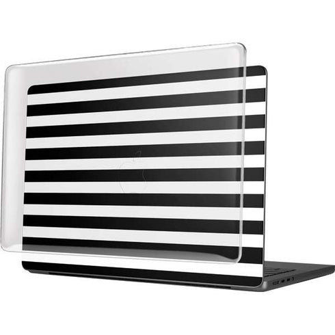 White and Black Stripes MacBook Pro 14in (2021-24) Case plus Skin